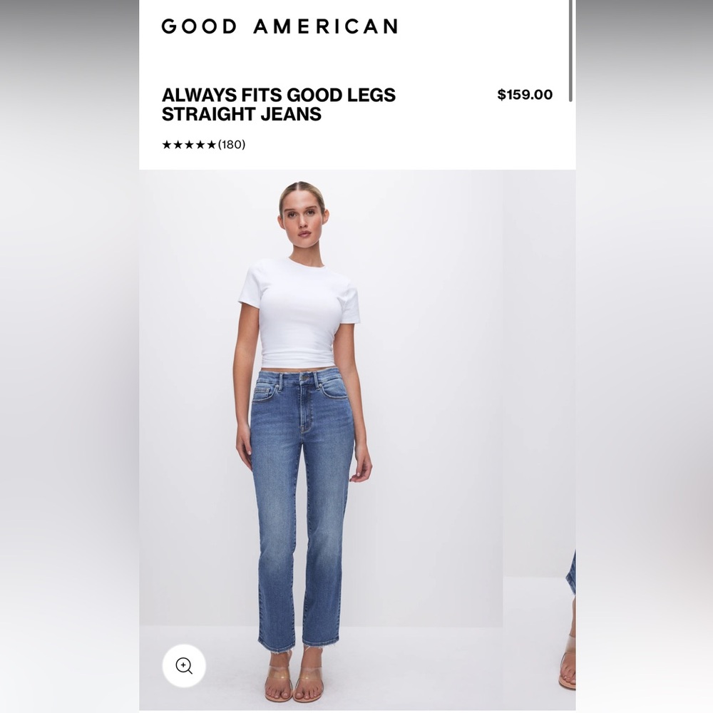 Always Fits Good Legs Straight Jeans by Good American